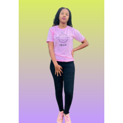 Series Pink Round Neck T-Shirt